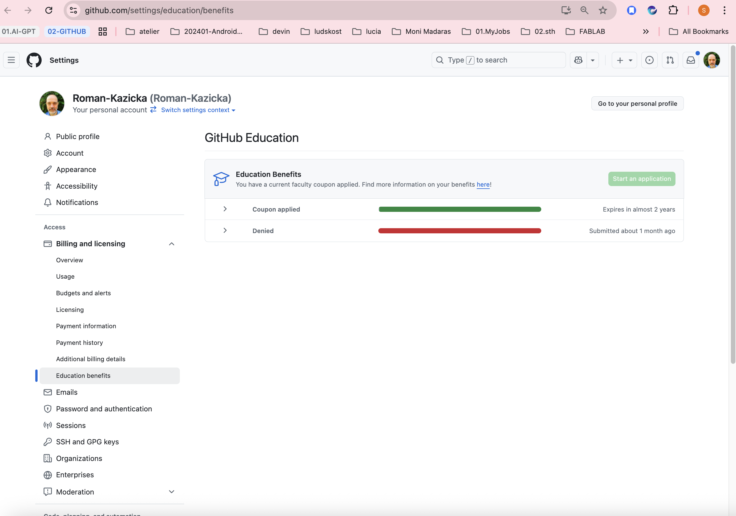 Miesto pre žiadosť o akceptovanie